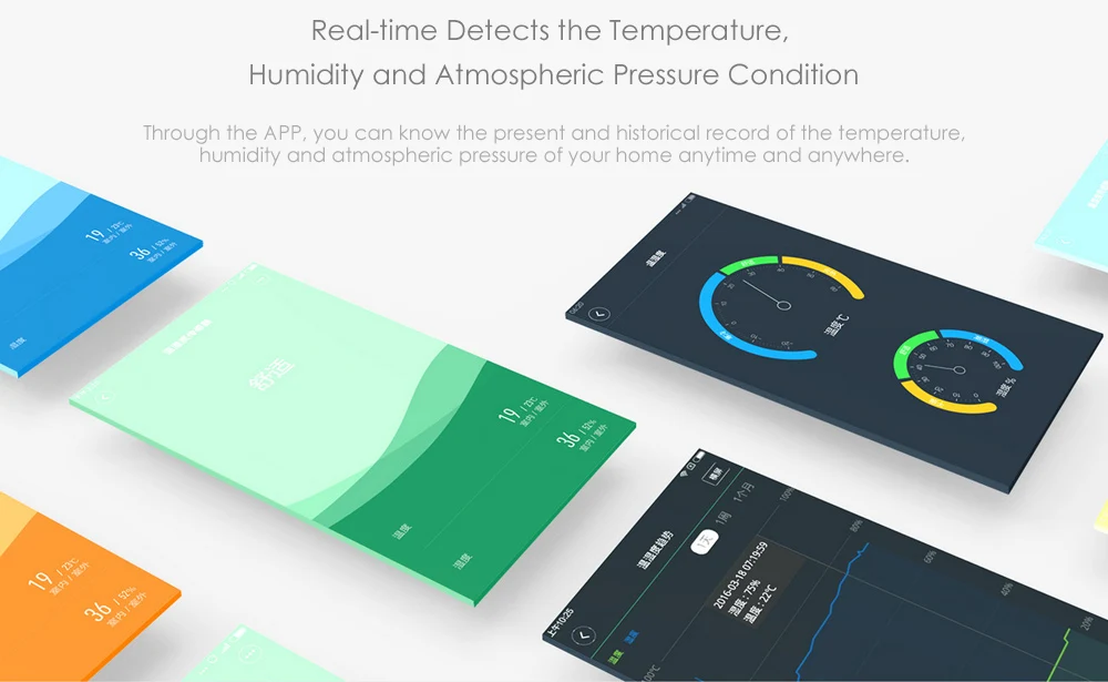 AQara Wifi беспроводной умный датчик температуры Hu mi dity ZigBee для Xiao mi умный дом mi jia mi приложение для дома