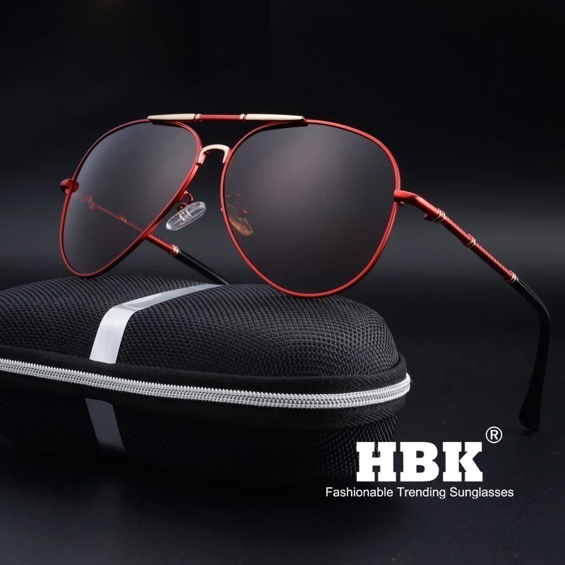 HBK 2019 Trend Aluminum Magnesium Men's Polarized Pilot Sunglasses Classical Oculos Male Eyewear-1