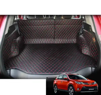 

fiber leather car trunk mat cargo mat for toyota rav4 2013 2014 2015 xa40 car accessories