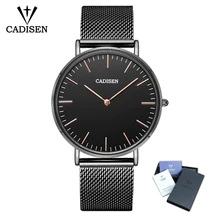 CADISEN Топ бренд класса люкс кварцевые часы для мужчин нержавеющая сталь XFCS Мужские часы Мужские наручные часы Relogio Masculino часы подарок