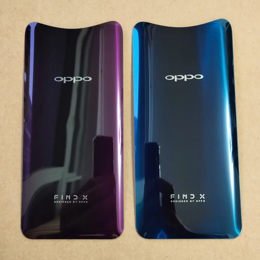 Bordeaux red/Ice blue 6,42 дюймов для oppo Find X задняя крышка батарейного отсека Корпус заднего стекла Запчасти для объектива Замена