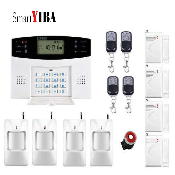 

SmartYIBA Wireless Home Security Alarm System LCD Screen GSM SMS Alarm system voice and intercom Super clear listening function