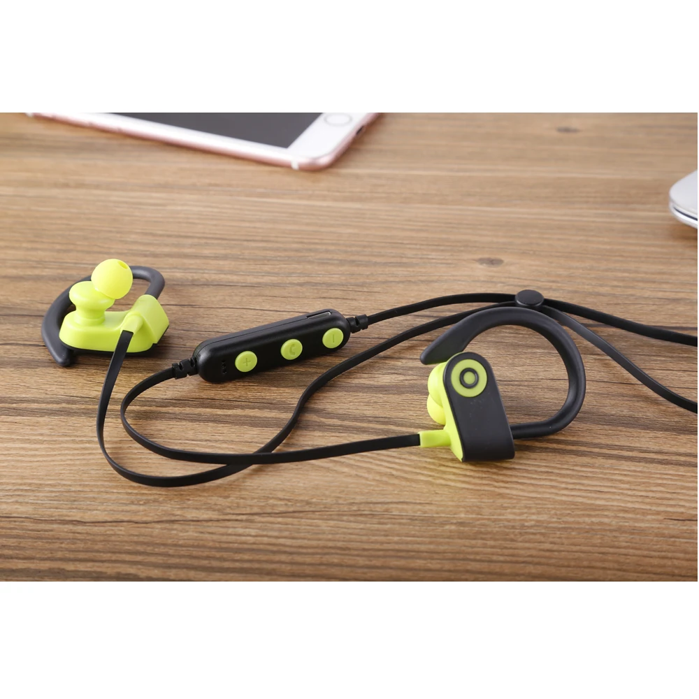 Модные BT 007 Беспроводной Спортивные наушники Bluetooth 4 2 ухо крюк гарнитуру Hands Free бас