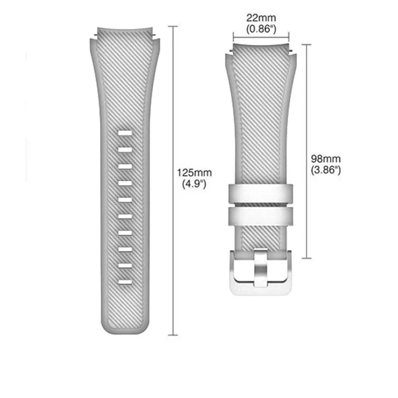 Шестерни S3 Frontier группа для samsung Galaxy часы 46 мм band 22mm группа Классический силикон Спорт pulseira Корреа браслет ремень