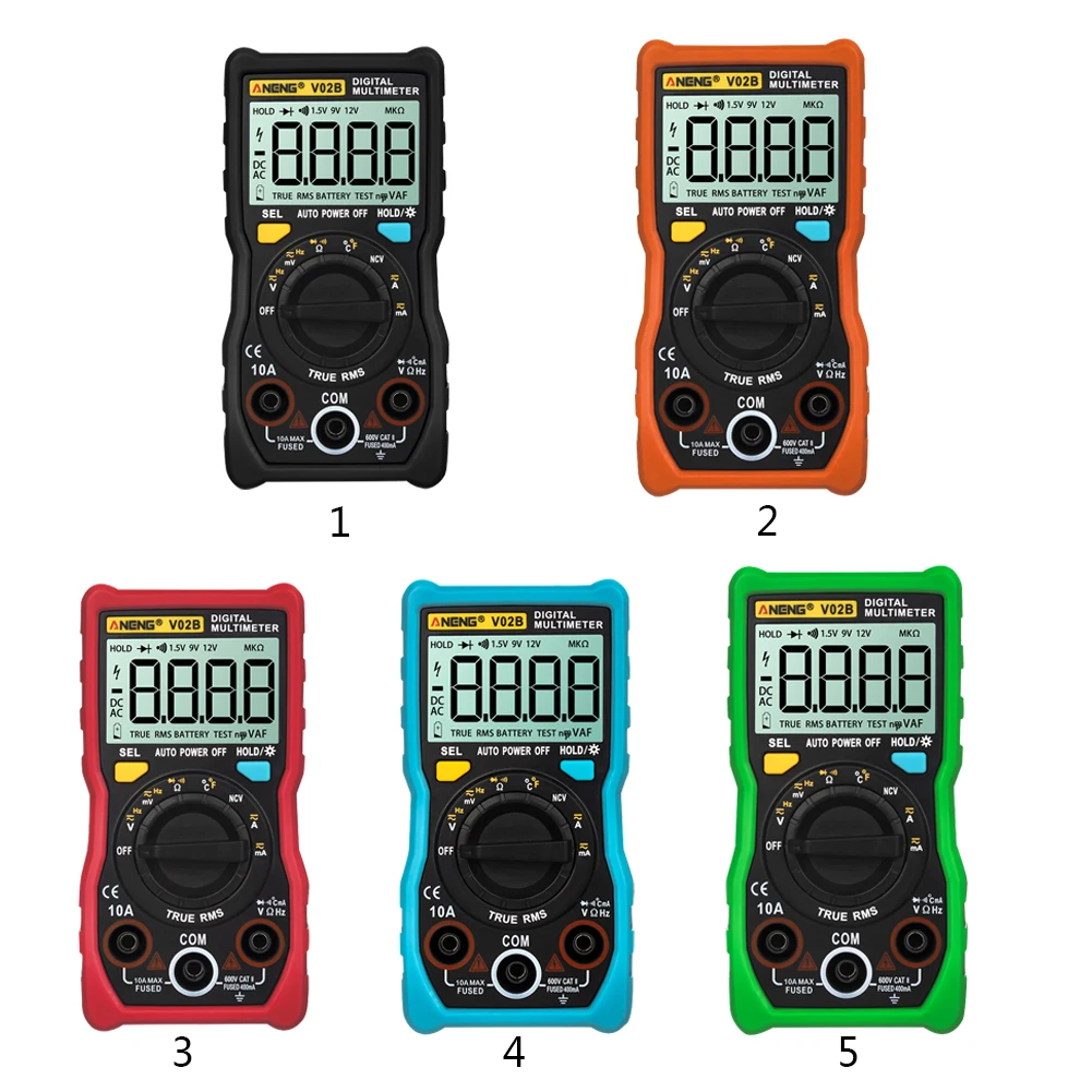 

High-Precision Automatic Range Digital Multimeter NCV Low Battery Indication Data Hold with Backlight Diode Measurement