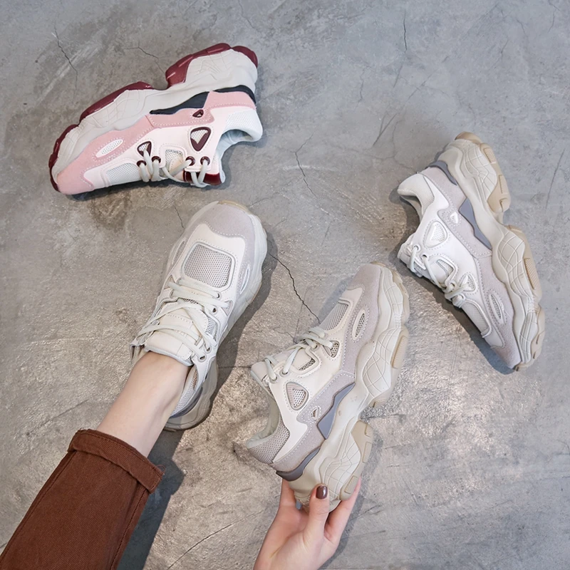 

New Korean version of the wild Harajuku style hip hop mesh breathable old shoes women