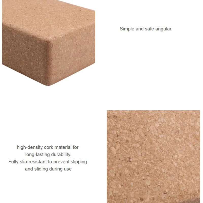 Cork Wood Yoga Blocks High Density Non-slip Nature Soft Wood Yoga Brick Moisture-Proof Aid Balance and Flexibility Tool Cork Wood Yoga Blocks High Density Non-slip Nature Soft Wood Yoga Brick Moisture-Proof Aid Balance and Flexibility Tool