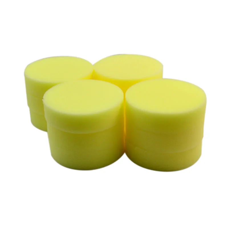Liplasting 12Pcs Car Cleaning Sponges Wax Round Car Polish Wax Foam