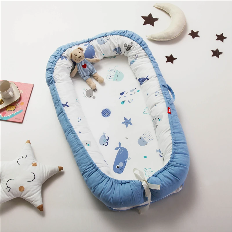 Baby Nest Bed Crib Travel Bed Cot for Children Infant Kids Cotton Cradle Newborn Bumper