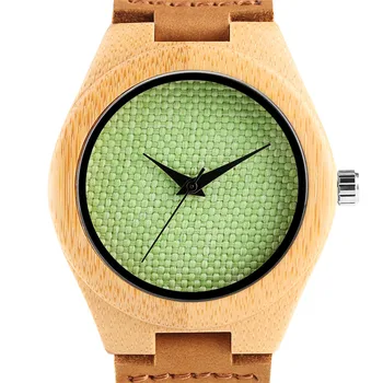 

2017 New Arrival Nylon Design Dial Elagant Ladies Quartz Watches Bamboo Wooden Case Genuine Leather Band Minimalism Watch reloj