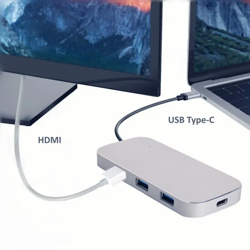 Baolyda USB C концентратор type-C HDMI адаптер USB C конвертеры USB 3,0 SD/TF кардридер PD Зарядка для ПК ноутбук Macbook Air Pro