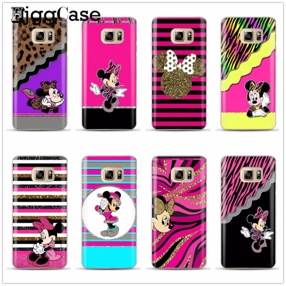 

Striped mickey Minnie mouse cover soft Phone Case For Samsung Galaxy S6 S7 Edge S8 S9 plus J5 J7 A3 A5 A7 2016 2017 a8 plus 2018