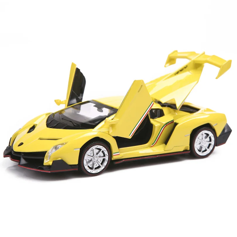 1:32 Veneno супер автомобиль Моделирование игрушка модель машины из сплава оттяните обратно детские игрушки Подлинная Лицензия коллекция подарок внедорожный автомобиль