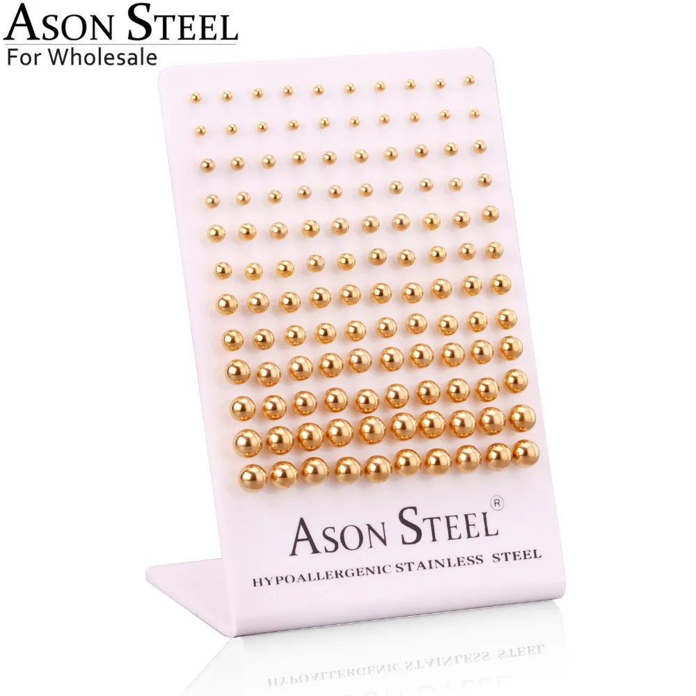 Серьги гвоздики ASONSTEEL женские хирургические