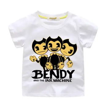 

Boy Girls Summer Bendy Print Tees Tops Costume For Children Short Sleeve Clothing Baby Cotton T-shirt Kids T Shirt Clothes TX114