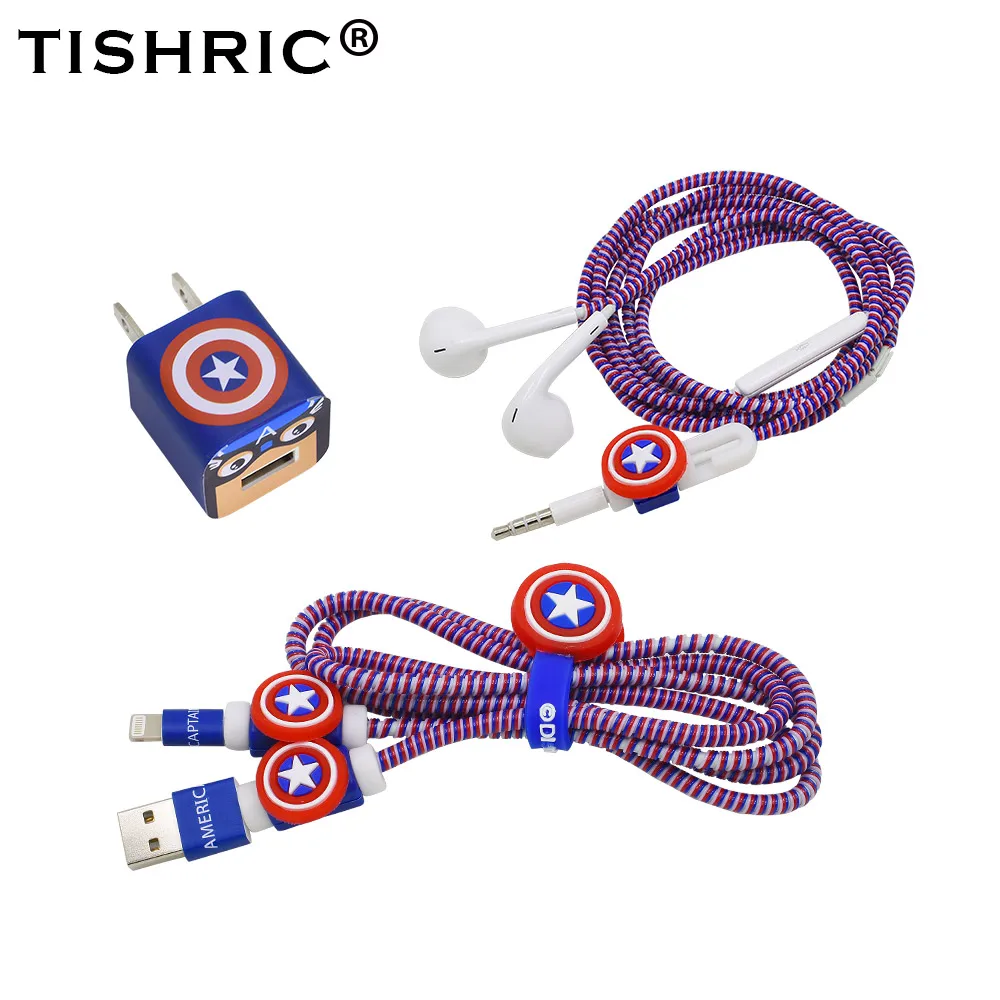 TISHRIC Милая защита кабеля в виде животного/USB для Iphone 5/6/6s/7/8 держатель провода