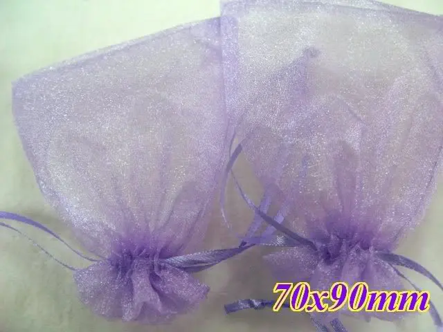 100 + фиолетовый органзы свадебное чехол мешочек 70 x 90 мм|gift bags cloth|gift bag organizergift gloss |