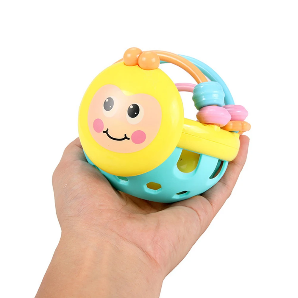 Мягкие красочные игрушки с шариками, детские погремушки в виде пчелы из мультфильма, передвижной шар, колокольчик, обучающая игрушка для прорезывания зубов, обучающая ребенка, детский подарок