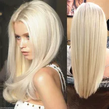 Best Quality Cheap Virgin Brazilian Hair Straight Blonde Front Human Hair Wigs For White Women Color613 Lace Front Wig