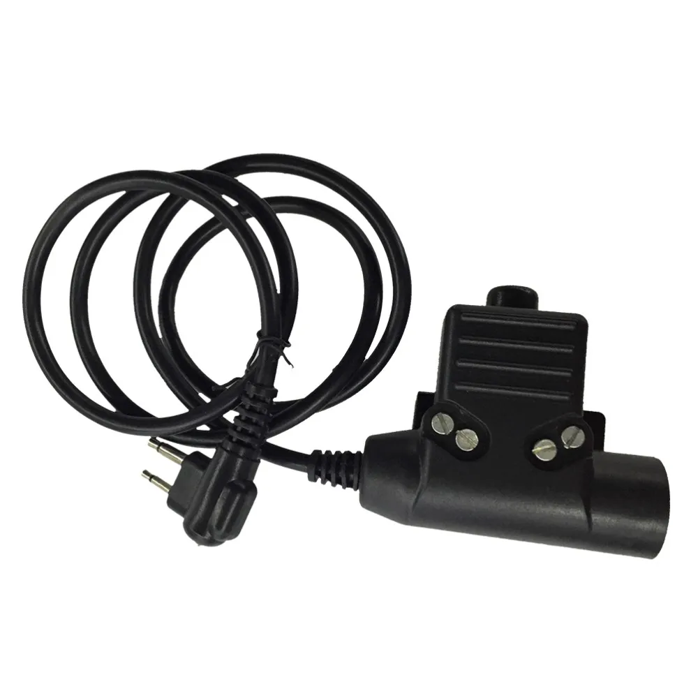 Waterproof PTT Cable 2pin Plug for Z Tactical Comtac II H50 MSA SORDIN H60 HD03 Noise Reduction Headset For Motorola 2 way radio (4)