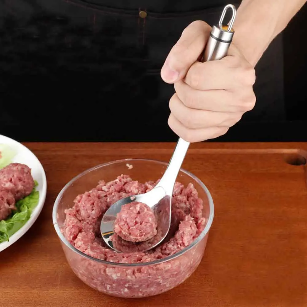 Meatball чайник формочка из нержавеющей стали набивные DIY рисовое мясо рыбы аппарат для лепки рисовых шариков Совок клип простые кухонные аксессуары