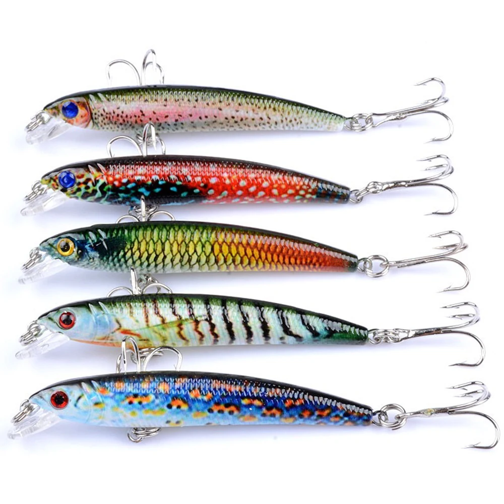 Fishing Lure Trout Wobbler 5pcs 7.5cm 4.7g 0.3 0.6M Hard Plastic Bait
