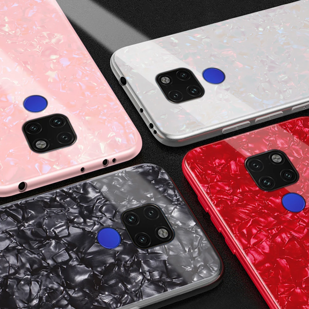 Luxury Tempered Glass Case On For Huawei Mate 20 Lite Back Cover Soft TPU Bumper Phone Case For Huawei Mate 20 Mate 20 Pro Lite  (3)