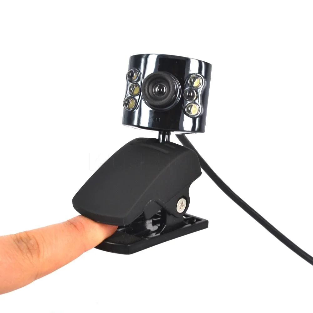 Kebidumei HD USB 2 0 камера Веб + 6 Led светильник диммер 30 м веб с микрофоном для ПК