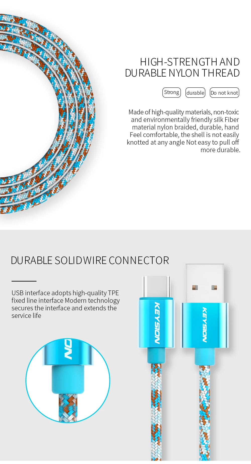 KEYSION usb type-C кабель для samsung A50 A70 Быстрая зарядка type C мобильный телефон зарядный провод USB-C кабель для Xiaomi mi9 Redmi note7