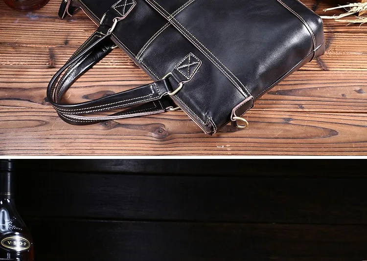 Коровья Натуральная кожа Мужская Повседневная сумка для ноутбука 2017 сумка через плечо мужская сумка бизнес-портфель сумка через плечо