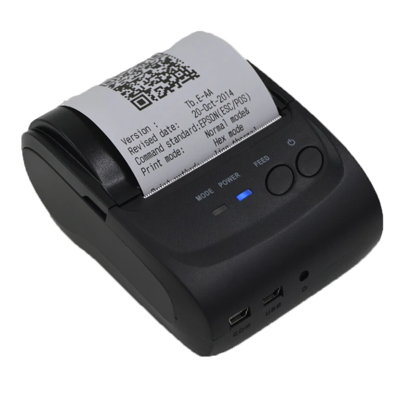 بلوتوث 58 ملليمتر usb pos استلام تذكرة الباركود طابعة فاتورة جيب صغير للطابعات الحرارية ل ios الروبوت ويندوز