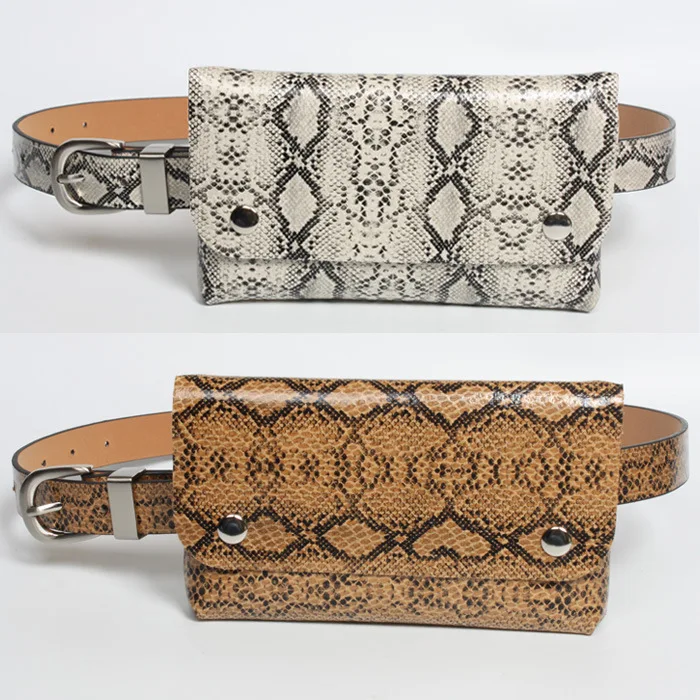 Luxury Brand Serpentine Belt Bags Women Snake Pattern Pu Leather Pouch Fanny Pack for Women ...