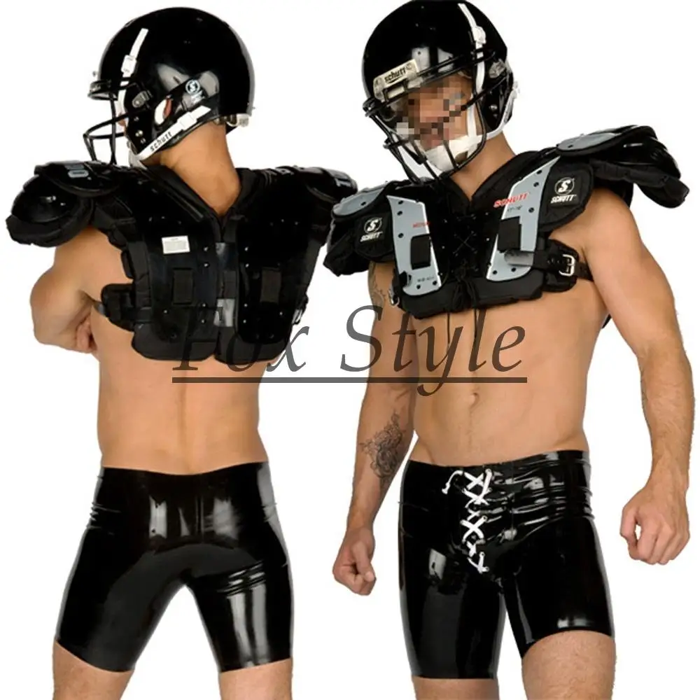 Сексуальные мужские латексные шорты штаны со шнуровкой