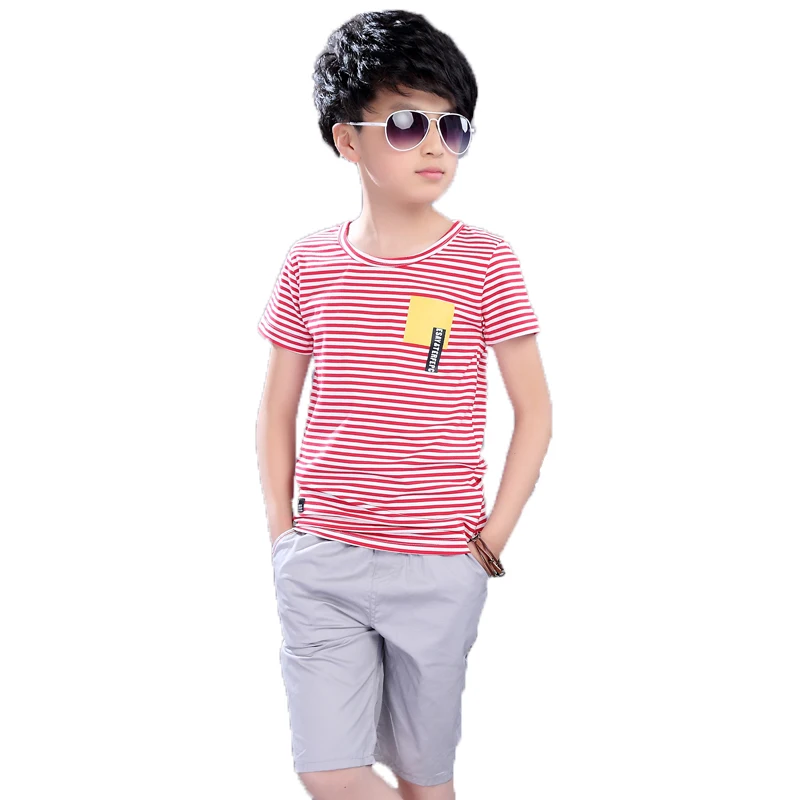 2 Pcs 1-8 Yrs Kids Boys Toddler T-shirt Shorts Set Shirt Tops Short Pants Outfit