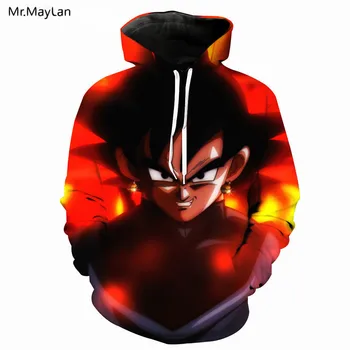 

Harajuku Hipster Men/Women 3D Print Anime Dragon Ball DBZ Super Angry Goku Jacket Hoodies Autumn Cap Sweatshirts Boys Sportswear