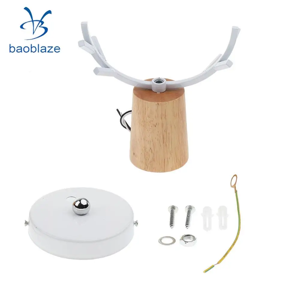  Nordic Style Wood Antler Chandelier / Wall Iron Pendant Lamp Sconce Dining Living Room Aisle Hotel