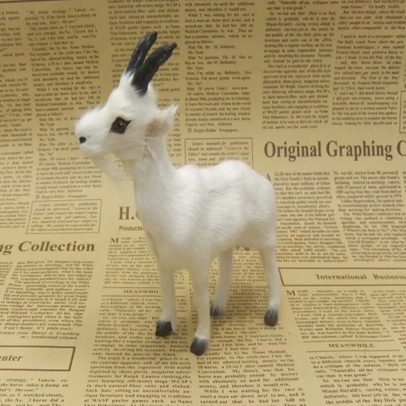Маленький милый Творческий моделирование козел игрушка прекрасные ремесленных козел кукла подарок около 12x12 см