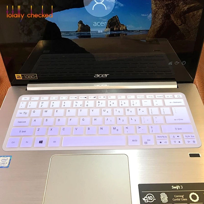 Силиконовый чехол-клавиатура для ноутбука acer Swift 3 SF314-52 SF314-54/Swift 1 SF114-32 14 дюймов i5 8250U