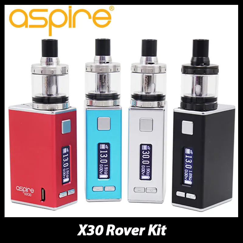 Original Aspire X30 Rover 200mah with Nautilus X Atomizer 2ML NX30 Box Mod 30W fit Nautilus X U-Tech Coils electronic Cigarette