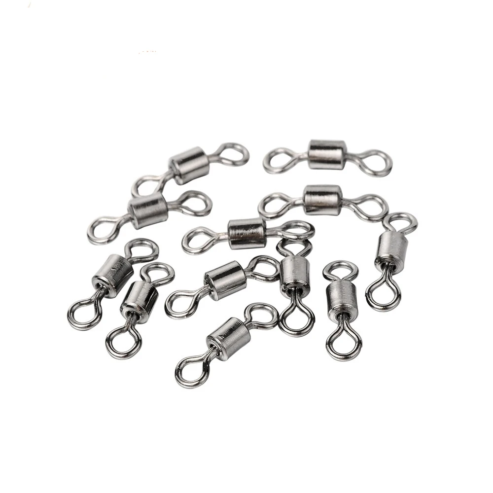 5Bags/Lot Fly Fishing Accessories Ball Bearing Swivel Solid Rings Fly