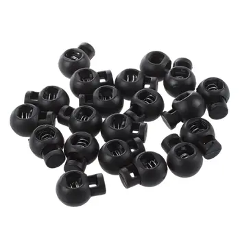 

Spring Loaded Rope Cord Locks Ends Toggles 9.4mm Dia 20 Pcs Black