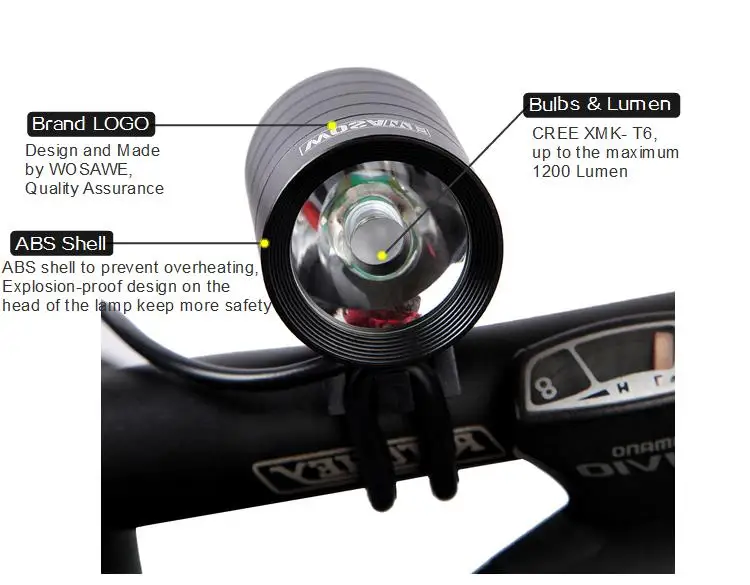 cree t6 à prova dwaterproof água ciclismo