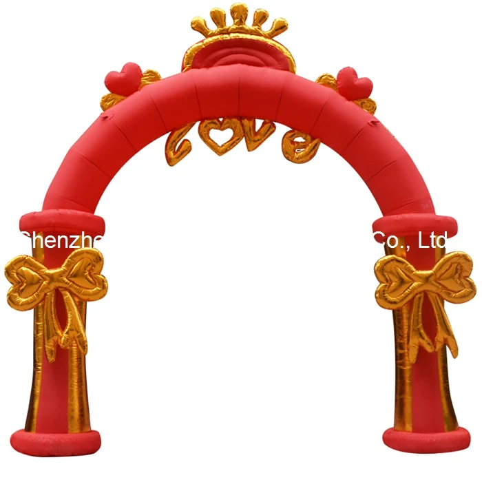

Free Shipping 4m (13feet) Inflatable Heart LOVE Flower Arches Archway For Wedding Festival Advertising Party With Air Blower