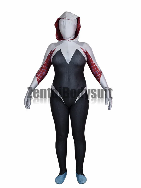 Потрясающий костюм Человека паука Гвен Стейси зентай на Хэллоуин|zentai suit|gwen stacy