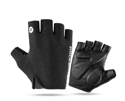 RockBros, велосипедные Нескользящие дышащие велосипедные перчатки для мужчин и женщин, летние велосипедные короткие перчатки, велосипедные Гелевые перчатки на половину пальцев - Цвет: 8