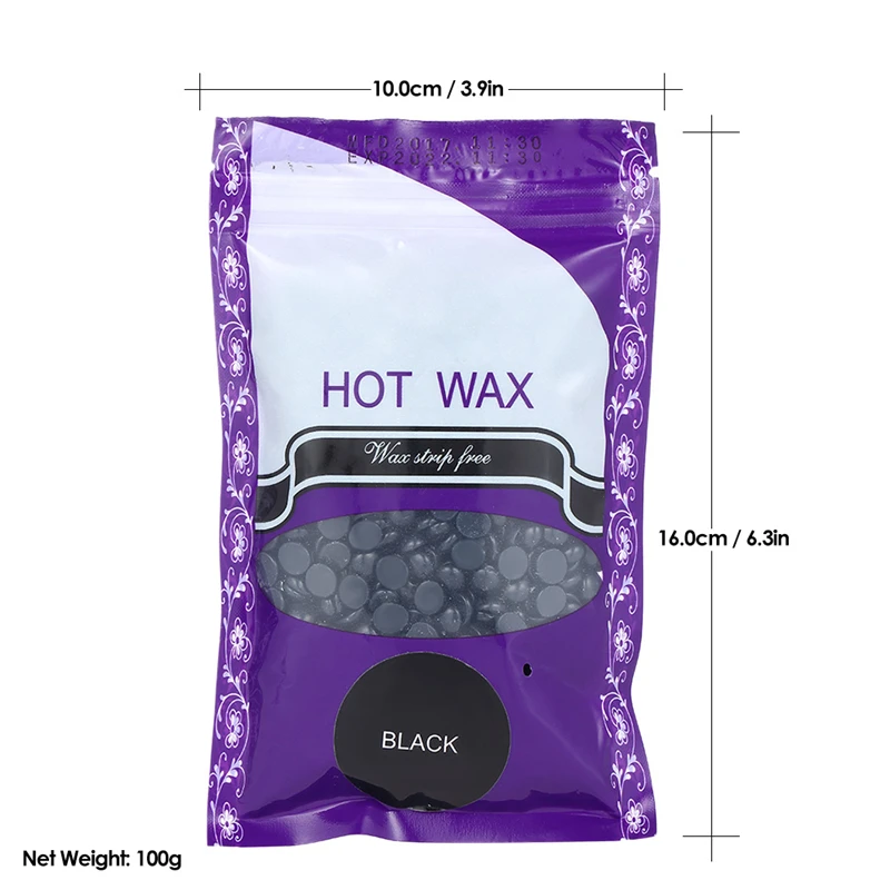 100g Purple Lavender Removal Cream Color No Strip Depilatory Hot Film Hard Wax Pellet Waxing Bikini Hair Removal Bean