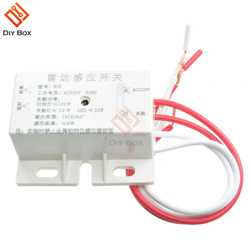 

AC 220V PIR Motion Sensor Switch Module Automatic IR Infrared Body Motion Sensor Microwave Radar Sensor Human Induction Sensor