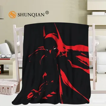 

Custom Batman Pattern Travel Blanket Home TV Casual Relax for Family Soft Fluffy Warm Blanket