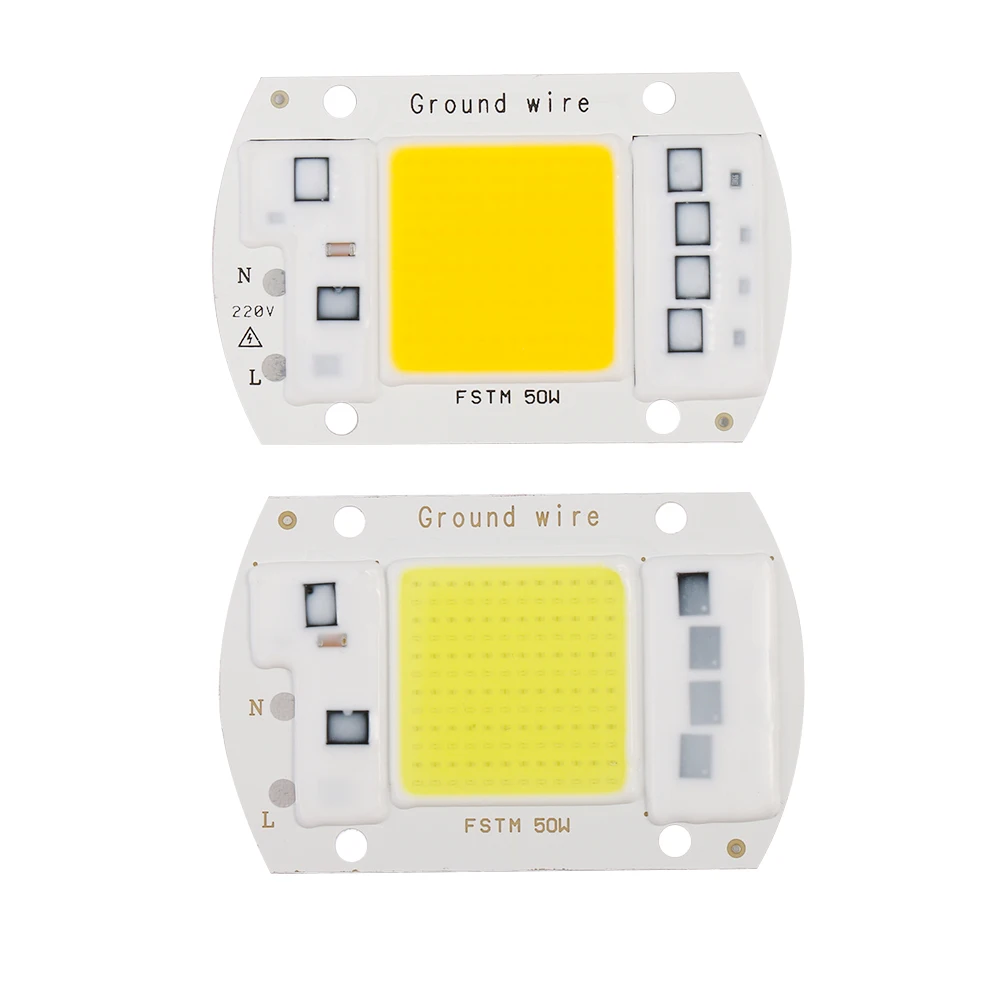 Smart IC высокомощный СВЕТОДИОДНЫЙ матричный светильник для проекторов 15 Вт, 20 Вт, 30 Вт, 50 Вт, переменный ток, 220 В, светодиодный прожектор COB, Светодиодный точечный светильник, уличный чип