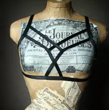 2017 new pastel goth chest bra caged strapy cross bondage lingerie top bust retail